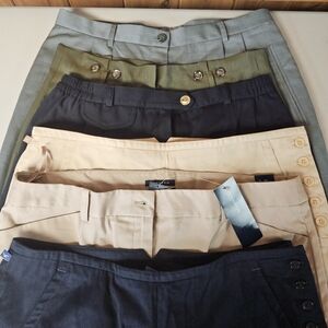 LOT OF 6 Pants Dress Chino Faconnable Basler Jones Size 14